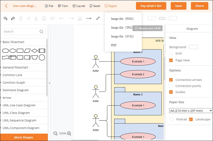 save the use case diagram