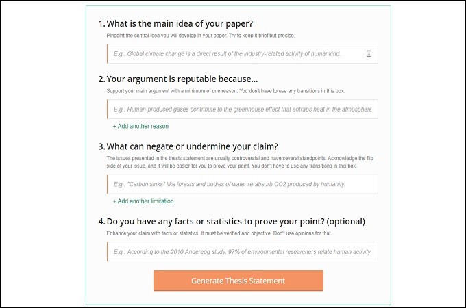 thesis statement generator